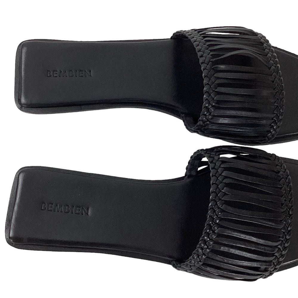 Women’s Braided Black Slide Sandals - Picture 3 of 15